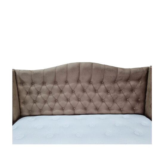 Set Pat + Saltea IMGI, structură robustă, ladă depozitare integrată, tapițerie premium, 160x200 cm, Crem picture - 4