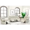 Set recliner Relax 3+1+1, canapea și două fotolii cu funcție de relaxare, tapițerie catifelată, bej picture - 1