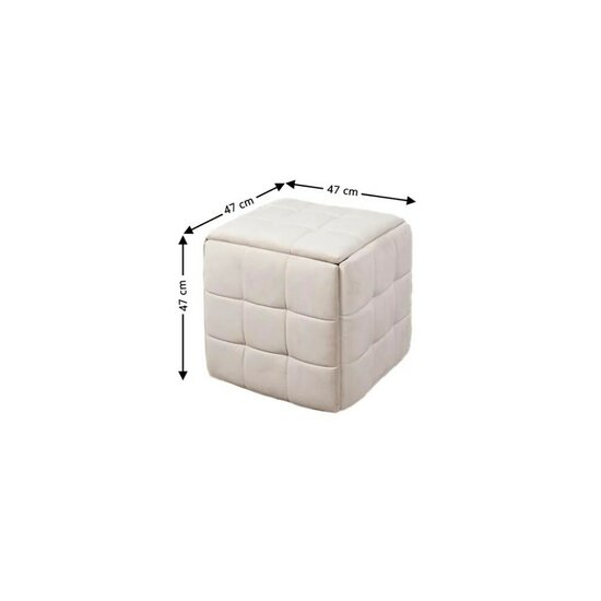 Set Tabureti Cube 47x47x47cm Bej picture - 2