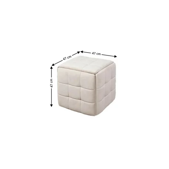 Set Tabureti Cube 47x47x47cm Bej picture - 2
