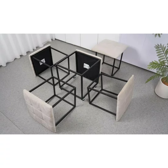 Set Tabureti Cube 47x47x47cm Bej picture - 3