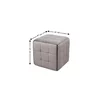 Set tabureți Cube, 5 piese multifuncționale cu spațiu de depozitare, structură metalică, 47x47x47 cm, gri picture - 2