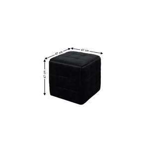 Set Tabureti Cube 47x47x47cm Negru picture - 2