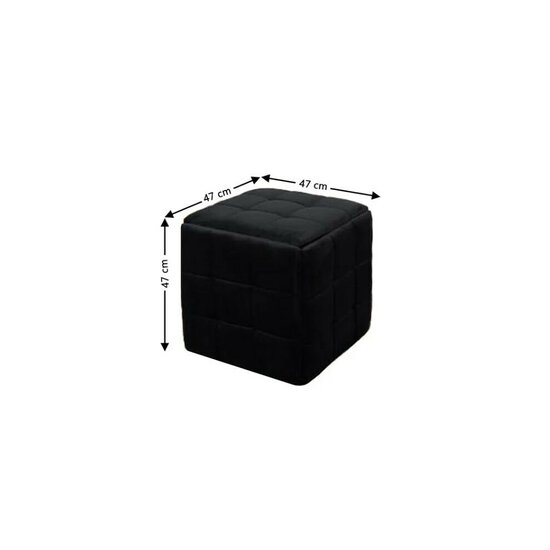 Set Tabureti Cube 47x47x47cm Negru picture - 2