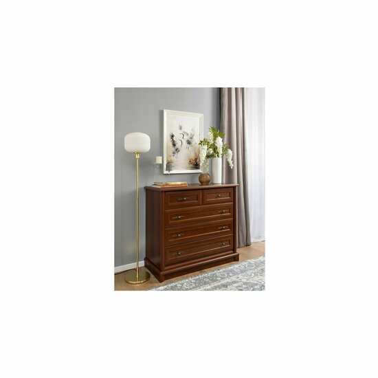 Comodă Sonata 5S/10, design clasic, 5 sertare spațioase, structură PAL laminat + MDF, glisiere cu bile, 101x45x90.5 cm, Castan picture - 2