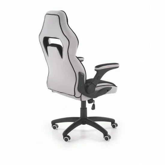 Scaun Sonic, mecanism TILT, stofă și piele ecologică, 68x70x115-124 cm, negru/gri picture - 3