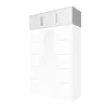Suprapozabil Bali D3, 3 uși, rafturi integrate, placă laminată, compatibil dulap Bali, 147x58x45 cm, Alb picture - 2