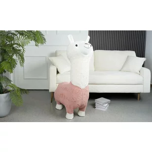 Taburet copii Alpaca, design jucăuș cu tapițerie moale, 70x40x112 cm, roz