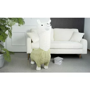 Taburet copii Alpaca, design jucăuș cu tapițerie moale, 70x40x112 cm, verde