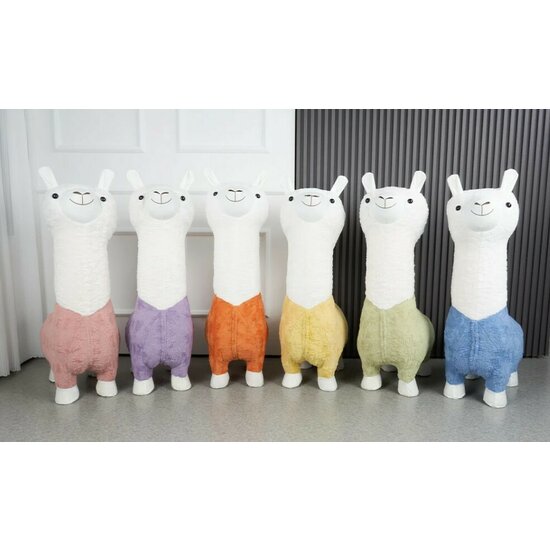 Taburet copii Alpaca, design jucăuș cu tapițerie moale, 70x40x112 cm, verde picture - 2