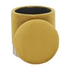 Taburet Devon, catifea premium cu spațiu depozitare, 31x38x31 cm, galben-auriu picture - 2