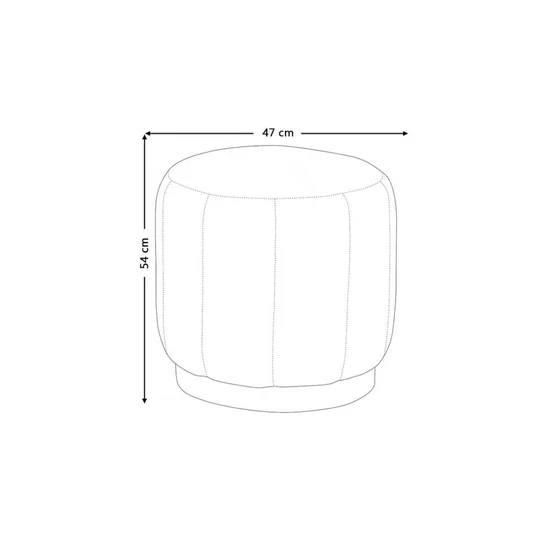 Taburet Pufa, design modern cu bază aurie, tapițerie catifelată, 50x50x46 cm, bej picture - 2