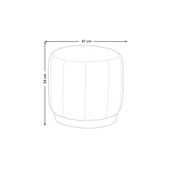 Taburet Pufa 50x50x46cm Galben picture - 2