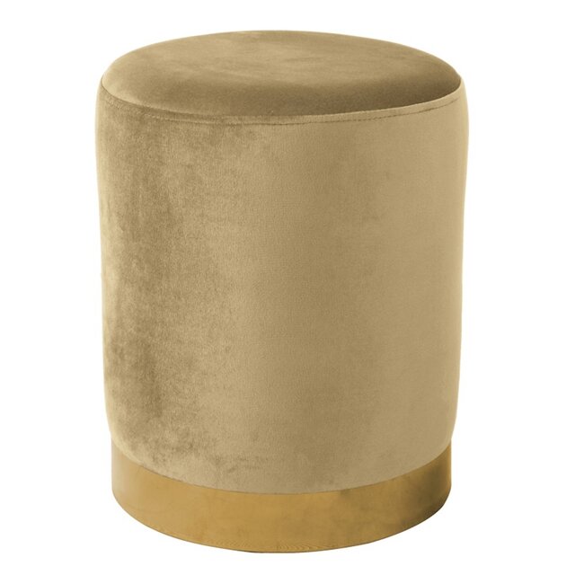 Taburet Raven, catifea premium cu spațiu depozitare, 31x38x31 cm, galben