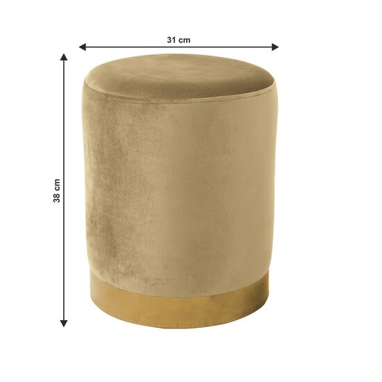 Taburet Raven, catifea premium cu spațiu depozitare, 31x38x31 cm, galben picture - 2