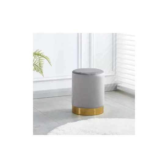 Taburet Raven, catifea premium cu spațiu depozitare, 31x38x31 cm, gri picture - 2