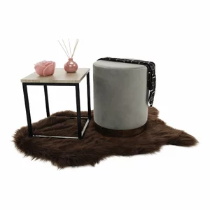 Taburet Raven, catifea premium cu spațiu depozitare, 31x38x31 cm, gri