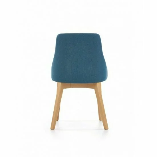 Scaun Toledo, tapițerie confortabilă, stofă + cadru metalic, 51x55x82 cm, albastru / stejar picture - 4