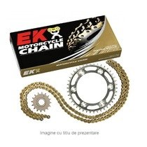 Kit de lant EK Supreme QX-Ring MVXZ 15/43T Auriu/Auriu, GAMA NOUA 100SUZ092SNG