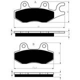 Placute frana spate 088 K1 GOLDFREN