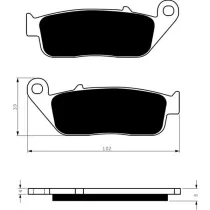 Placute frana fata 022 AD GOLDFREN