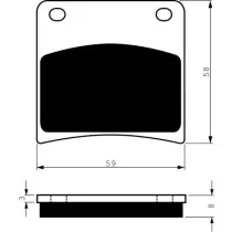 Placute frana fata 027 AD GOLDFREN