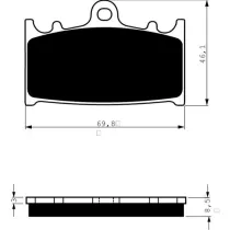 Placute frana fata 032 AD GOLDFREN