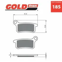 Placute frana fata 185 AD GOLDFREN
