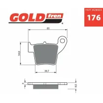 Placute frana spate 176 K1 GOLDFREN