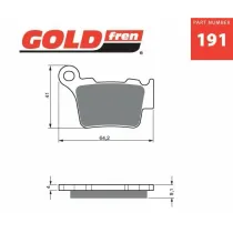 Placute frana spate 191 K1 GOLDFREN