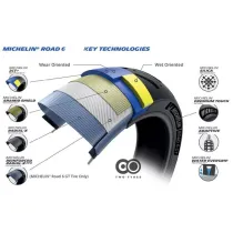 Set anvelope MICHELIN ROAD 6 120/70-17 (58W) + 160/60-17 (69W)