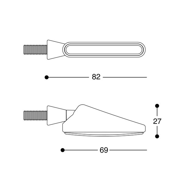 Semnalizatoare led secventiale BARRACUDA SQ-LED BASIC (set)