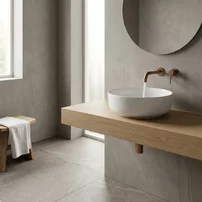 Lavoar pe blat Rune Mond rotund 40 cm alb