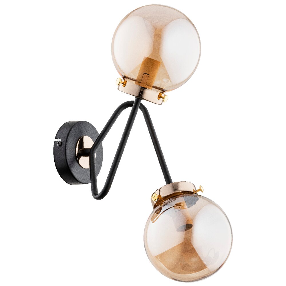 Aplica Alfa Resto 2 negru/transparent