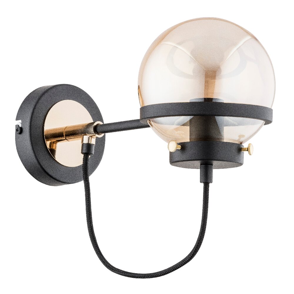 Aplica Alfa Vesta 1 negru/transparent