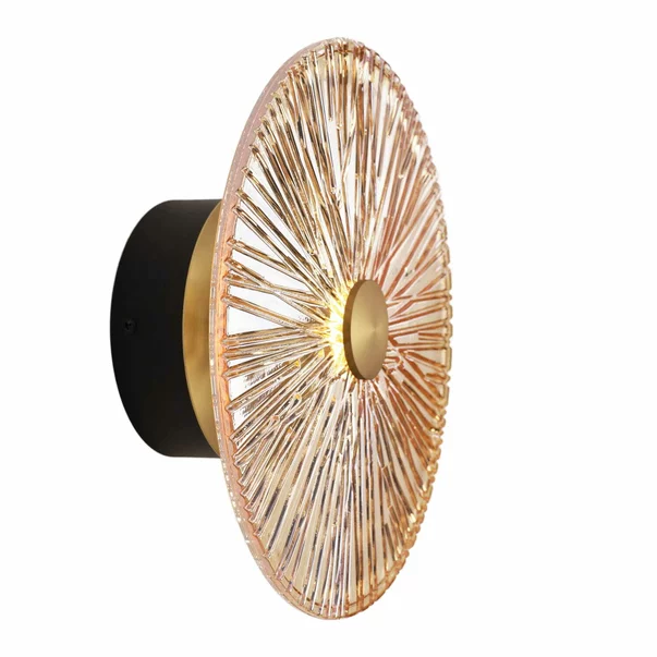 Aplica LED Maxlight Allure 1l 3000K auriu champagne mat si sticla picture - 2