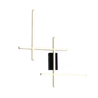 Aplica LED Zuma Line Edge finisaj negru-auriu