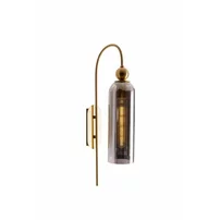 Aplica Maxlight Campanila E27 56 cm finisaj alama cu sticla fumurie