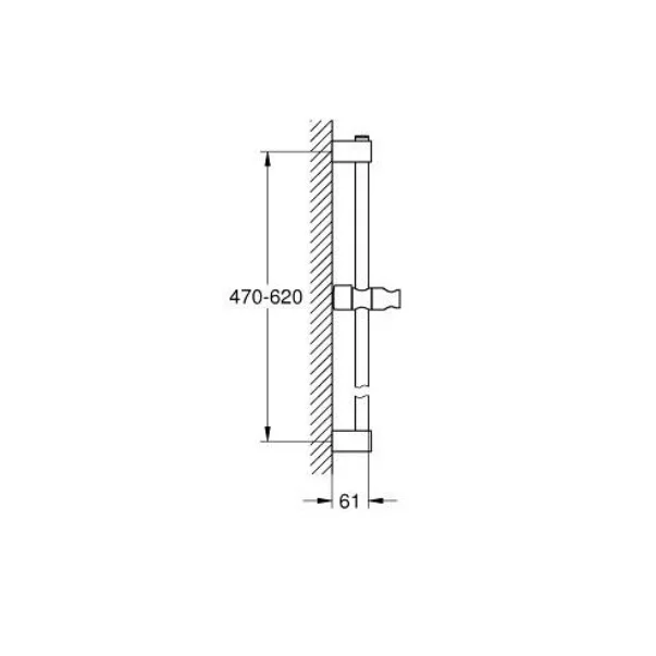 Bara de dus Grohe Tempesta 60 cm crom lucios picture - 2