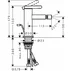 Baterie bideu Hansgrohe Axor One alb cu ventil pop-up picture - 2