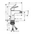 Baterie bideu Hansgrohe Logis 110 monocomanda negru mat picture - 2