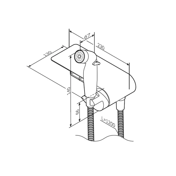 Baterie bideu incastrata AM.PM Func cu dus igienic si suport hartie igienica finisaj crom lucios picture - 9
