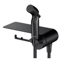 Baterie bideu incastrata AM.PM Func cu dus igienic si suport hartie igienica finisaj negru mat