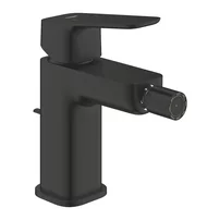 Baterie bideu monocomanda Grohe Cubeo cu ventil Pop-Up negru mat