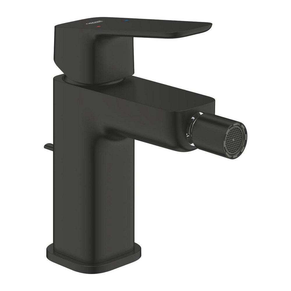 Baterie bideu monocomanda Grohe Cubeo cu ventil Pop-Up negru mat