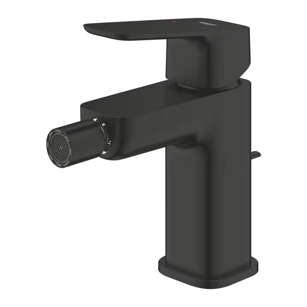 Baterie bideu monocomanda Grohe Cubeo cu ventil Pop-Up negru mat picture - 4