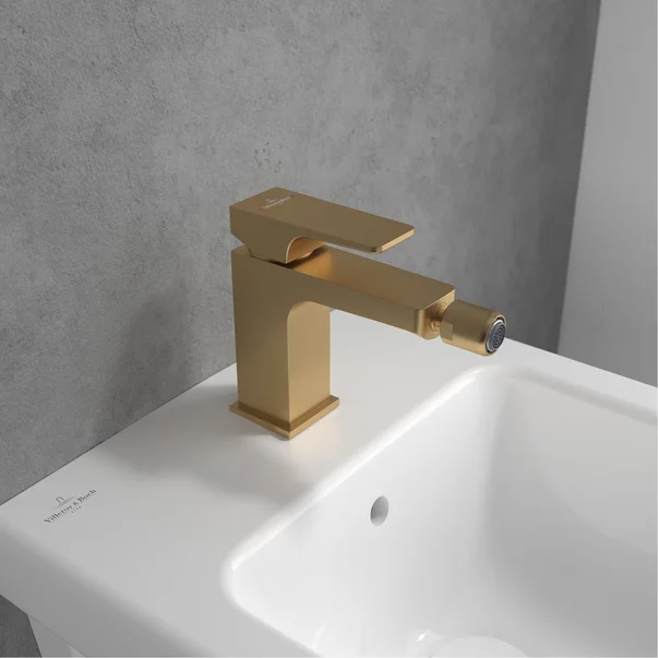 Baterie bideu Villeroy&Boch Architectura Square monocomanda auriu periat picture - 3