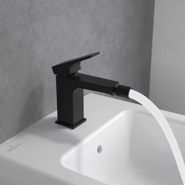 Baterie bideu Villeroy&Boch Architectura Square monocomanda negru mat picture - 2