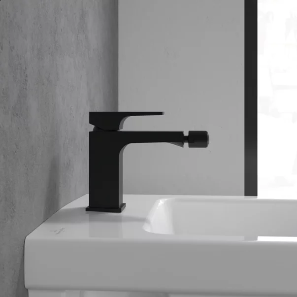 Baterie bideu Villeroy&Boch Architectura Square monocomanda negru mat picture - 5