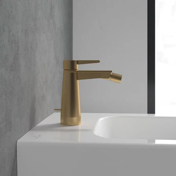 Baterie bideu Villeroy&Boch Conum monocomanda auriu periat picture - 3